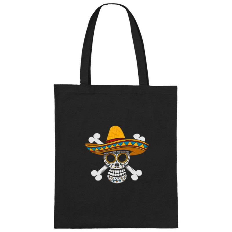Sac shopping en toile noir One Piece Mexican Skull (Le Duc,Manga Kawaï japan,Films/Séries,Têtes de morts,Détournements)