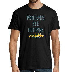 Tee-shirt homme noir Raclette (Le Duc,Fruits & Légumes,Humour)