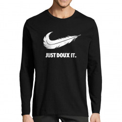 T-shirt homme manches longues noir Just Doux It (Le Duc,Humour)