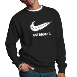 Sweat homme col rond noir Just Doux It (Le Duc,Humour)
