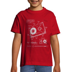 T-shirt enfant rouge Cassette audio plan (Le Duc,Divers)