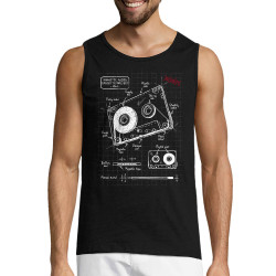 Débardeur homme noir Cassette audio plan (Le Duc,Divers)