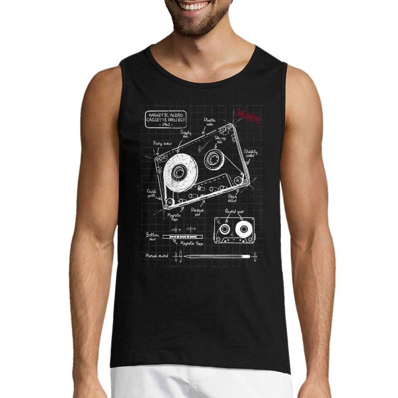 Débardeur homme noir Cassette audio plan (Le Duc,Divers)