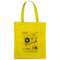 Sac shopping en toile jaune Cassette audio plan (Le Duc,Divers)