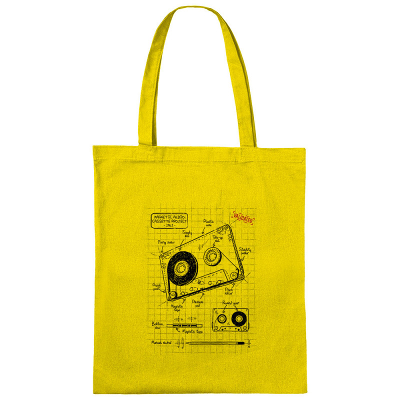 Sac shopping en toile jaune Cassette audio plan (Le Duc,Divers)
