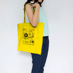 Sac shopping en toile jaune Cassette audio plan (Le Duc,Divers)