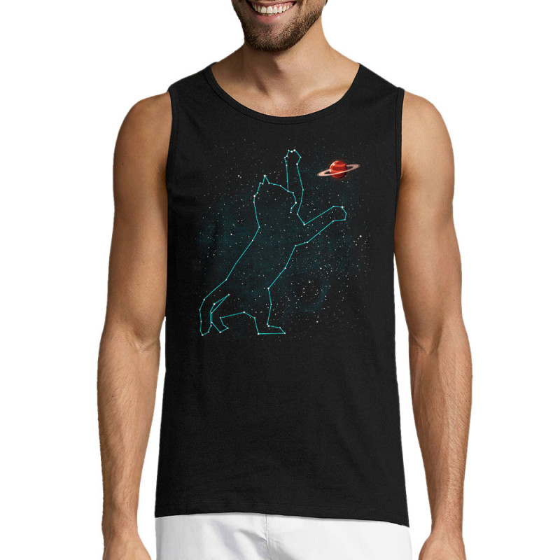 Débardeur homme noir Space Cat (Le Duc,Animaux,Chats)