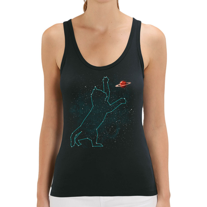 Débardeur femme coton bio noir Space Cat (Le Duc,Animaux,Chats)