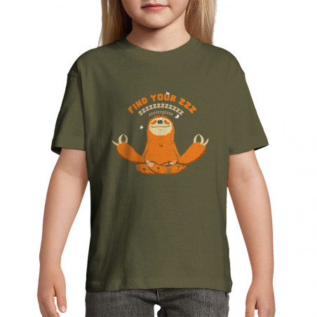 T-shirt enfant "Paresseux Zen"