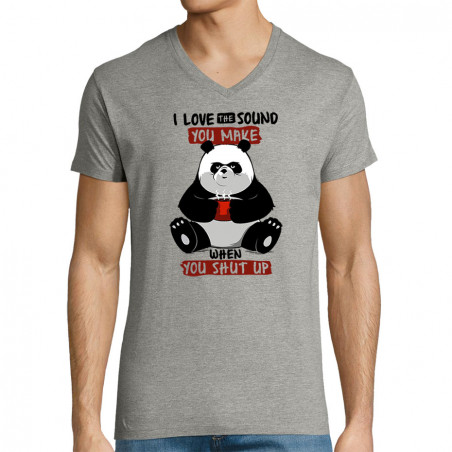 T-shirt homme col V "Panda...