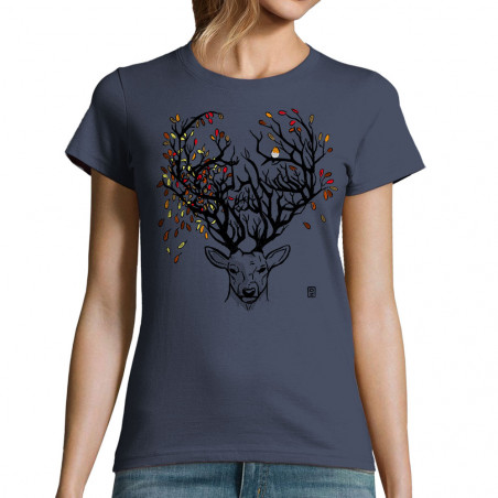 T-shirt femme "Cerf d'automne"