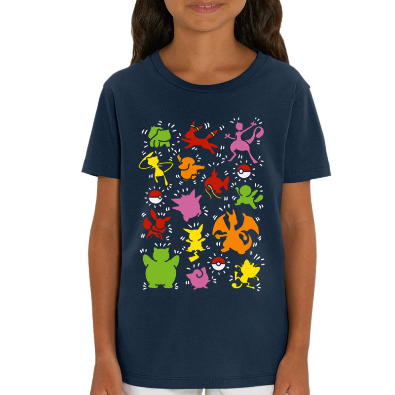 T-shirt enfant coton bio Haring Pokemon