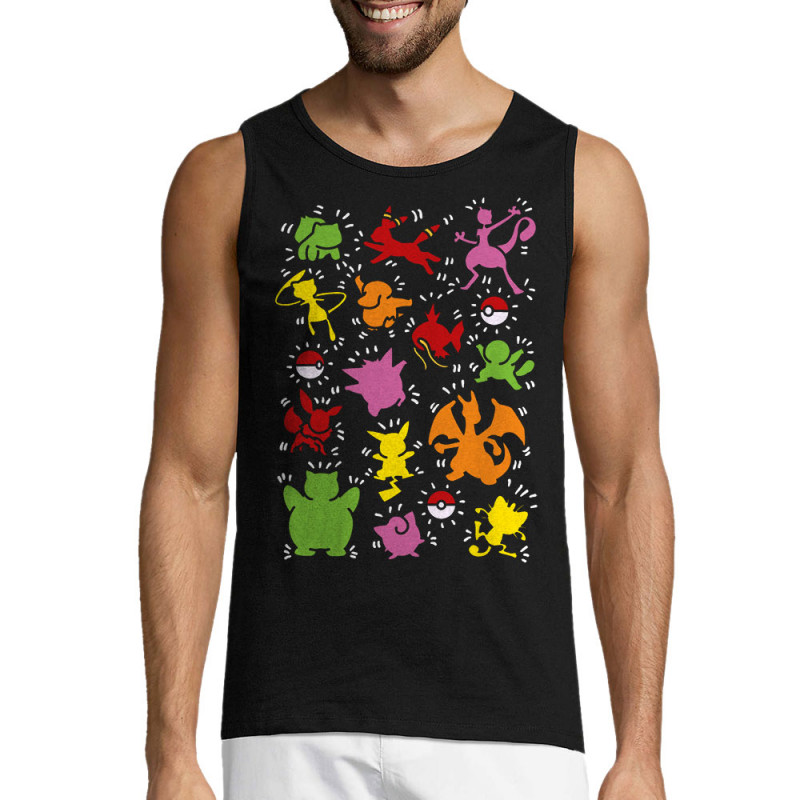 Débardeur homme noir Haring Pokemon (Le Duc,Jeux Vidéo / Geek,Manga Kawaï japan)