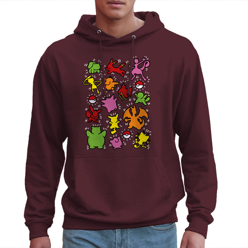 Sweat homme à capuche bordeaux Haring Pokemon (Le Duc,Jeux Vidéo / Geek,Manga Kawaï japan)