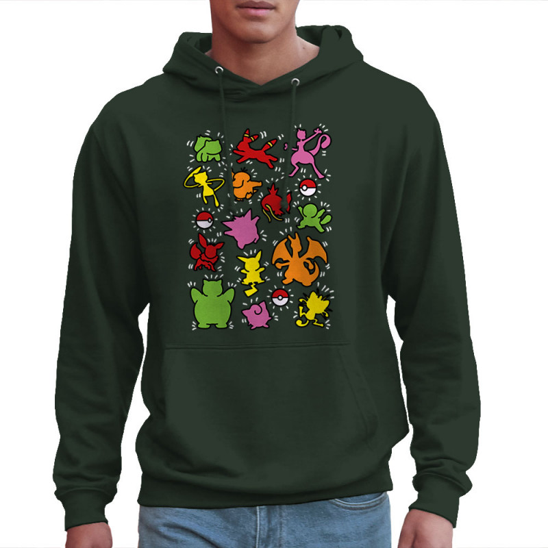 Sweat homme à capuche vert foncé Haring Pokemon (Le Duc,Jeux Vidéo / Geek,Manga Kawaï japan)