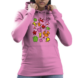 Sweat femme à capuche rose Haring Pokemon (Le Duc,Jeux Vidéo / Geek,Manga Kawaï japan)