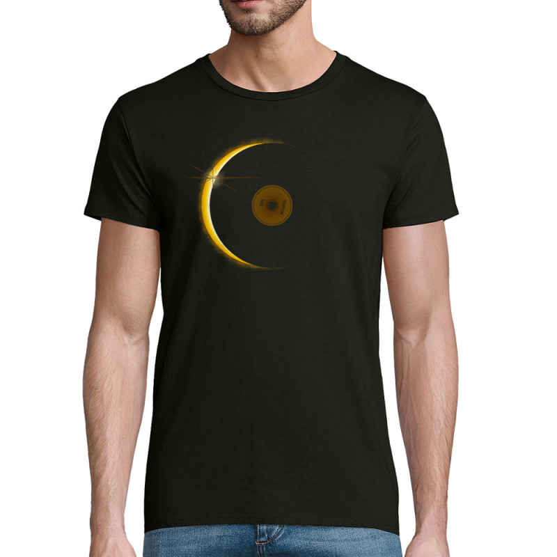 T-shirt homme coton bio noir Sun Record (Le Duc,Divers)