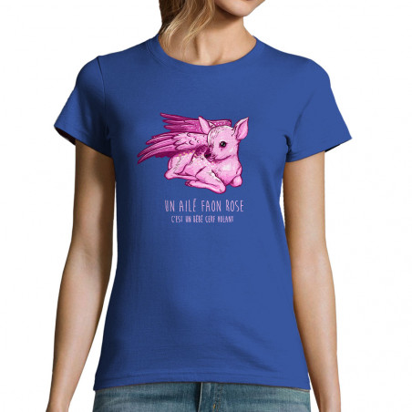 T-shirt femme "Ailé faon rose"