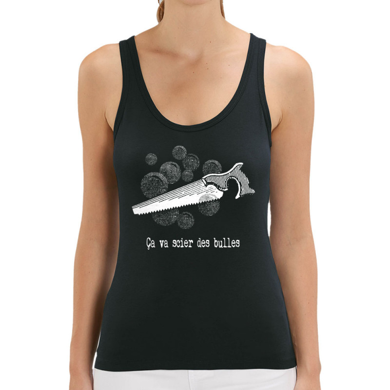 Débardeur femme coton bio noir Ca va scier des bulles (Gondrax,Slogans Débiles,Humour)