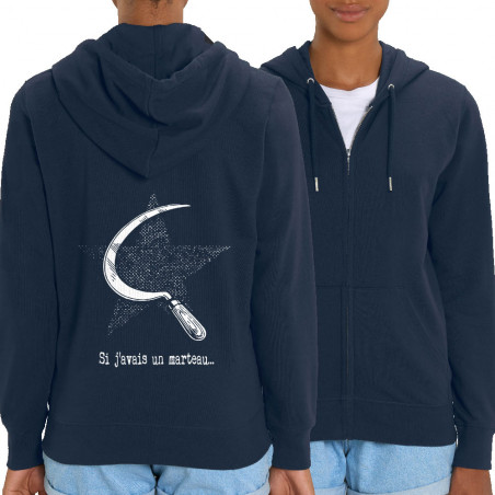 Sweat femme zippé à capuche...