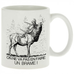 Mug blanc En faire un brame (Gondrax,Les Bébêtes,Humour,Animaux)
