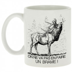 Mug blanc En faire un brame (Gondrax,Les Bébêtes,Humour,Animaux)