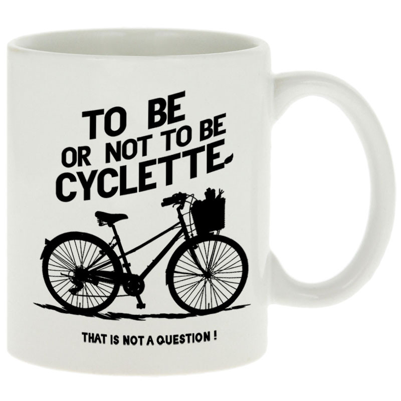 Mug blanc To be cyclette (Blacksquare,Vélo,Slogans Débiles)