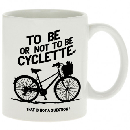 Mug blanc To be cyclette (Blacksquare,Vélo,Slogans Débiles)