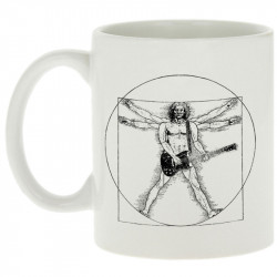 Mug blanc Vitruve Rock (Gondrax,Rock & Punk,Musée,Humour,Homme de Vitruve)