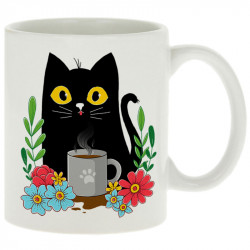 Mug blanc Coffee cat (Animaux,Fruits & Légumes,Manga Kawaï japan,Chats)