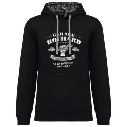 Sweat capuche à motifs unisexe noir et têtes de mort mexicaines Garage Rochard 2 (Gondrax,Humour)