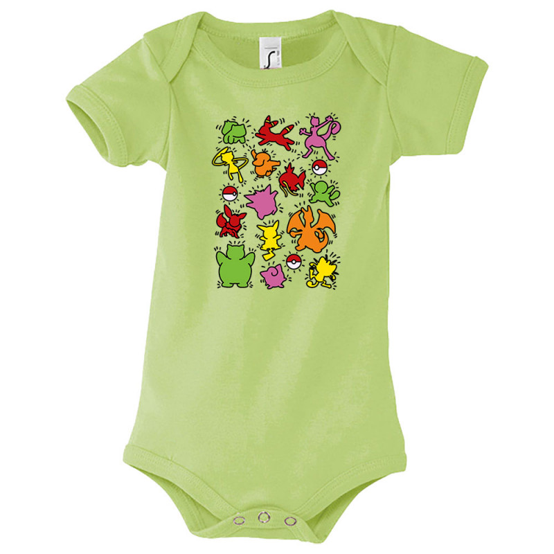 Body bébé vert pomme Haring Pokemon (Le Duc,Jeux Vidéo / Geek,Manga Kawaï japan)