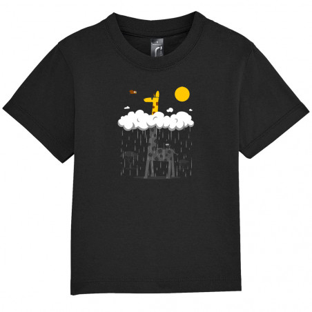 T-shirt bébé "Girafe et pluie"