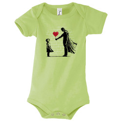 Body bébé vert pomme Banksy Superman (Le Duc,Musée,Films/Séries)