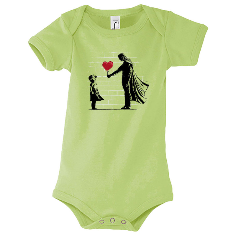 Body bébé vert pomme Banksy Superman (Le Duc,Musée,Films/Séries)