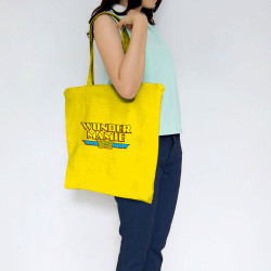 Sac shopping en toile jaune Wonder Mamie (Gondrax,Humour,Détournements,Papa Maman Papy Mamie,Fête des mères)