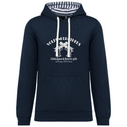 Sweat capuche à motifs unisexe bleu marine et marinière Volfoni Brothers (Andy,Films/Séries,Les Tontons Flingueurs)