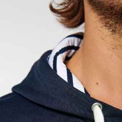 Sweat capuche à motifs unisexe bleu marine et marinière Stay Rebel Moutons (Gondrax,Animaux,Humour)