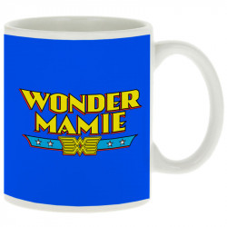 Mug blanc Wonder Mamie (Gondrax,Humour,Détournements,Papa Maman Papy Mamie,Fête des mères)
