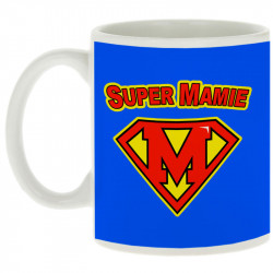 Mug blanc Super Mamie (Gondrax,Humour,Détournements,Papa Maman Papy Mamie,Fête des mères)