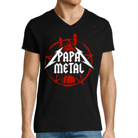 T-shirt homme col V "Papa...