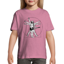 T-shirt enfant rose Vitruve Rock 2 (Gondrax,Homme de Vitruve,Rock & Punk)