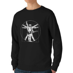 Sweat homme bio col rond noir Vitruve Rock 2 (Gondrax,Homme de Vitruve,Rock & Punk)