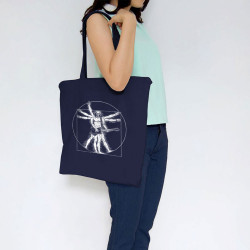 Sac shopping en toile bleu marine Vitruve Rock 2 (Gondrax,Homme de Vitruve,Rock & Punk)
