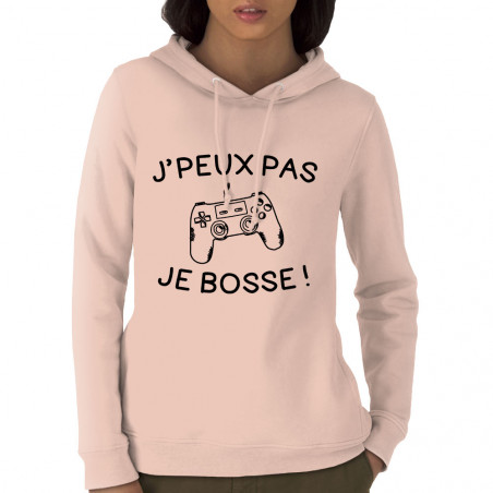 Sweat femme à capuche coton...