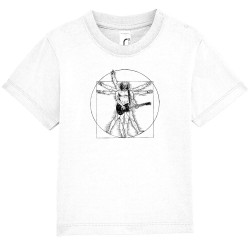 T-shirt bébé blanc Vitruve Rock 2 (Gondrax,Homme de Vitruve,Rock & Punk)