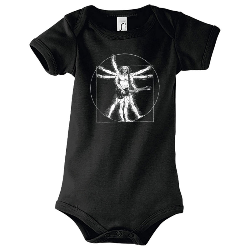 Body bébé noir Vitruve Rock 2 (Gondrax,Homme de Vitruve,Rock & Punk)