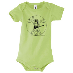 Body bébé vert pomme Vitruve Rock 2 (Gondrax,Homme de Vitruve,Rock & Punk)
