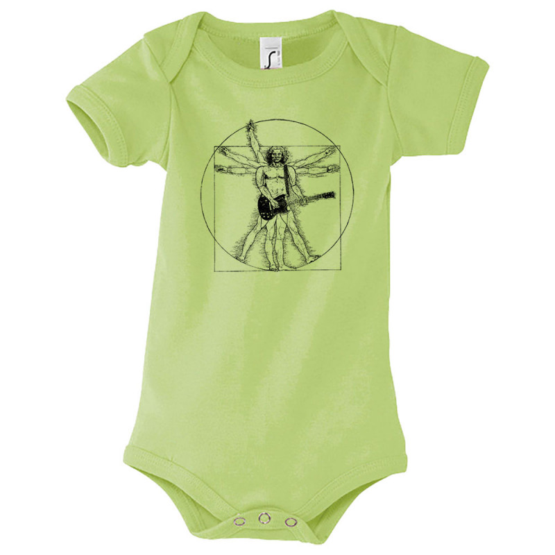 Body bébé vert pomme Vitruve Rock 2 (Gondrax,Homme de Vitruve,Rock & Punk)