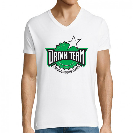 T-shirt homme col V "Drink...
